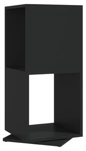 Dulap rotativ, negru, 34,5x34,5x75,5 cm, lemn prelucrat