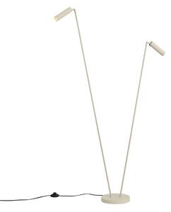 Lampă de podea modernă bej cu 2 lumini GU10 35mm - Thomas