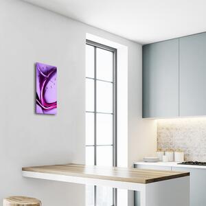 Ceas de perete din sticla vertical Art abstracție bej