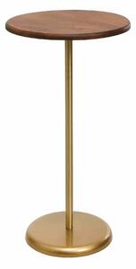 Masuta cafea 1032-1, auriu/stejar, metal/lemn, 40x40x75 cm