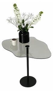 Masuta Dior, negru, metal/sticla, 60x45x50 cm