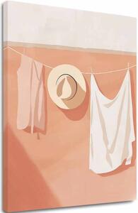 Imaginea pe panza Lin alb - Design minimalist
