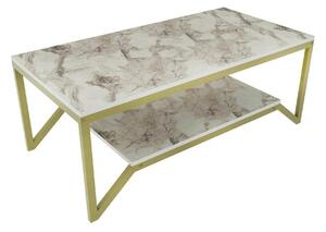 Masuta cafea Flora, auriu/bej, PAL, 120x60x46 cm