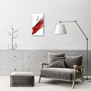 Ceas de perete din sticla vertical Arta abstractizare grafică color