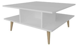 Masuta cafea Akya, alb, PAL melaminat, 89x89x44 cm