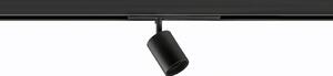Ivela Spot pe șină Nanoperfetto negru PWM 48 V 38° 3.000 K, reglabil, Negru, Hol, Aluminiu, Modern