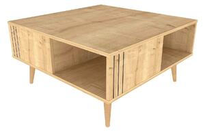 Masuta cafea Ronas, stejar, PAL melaminat, 90x90x46.5 cm