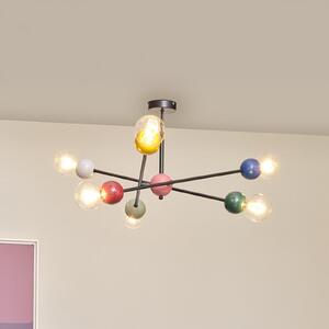 OSRAM Plafonieră Decor Bubble, 6 becuri, oțel, colorată, E27, reglabil, Multicolor, Camera de zi / sufragerie, Metal, Modern
