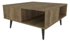 Masuta cafea Ronas, nuc, PAL melaminat, 90x90x46.5 cm