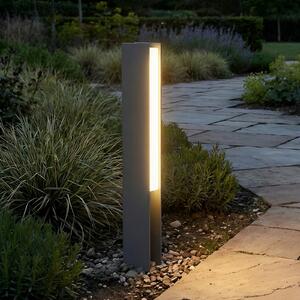 Lucande LED-lampă cu soclu Teerk, înălțime 50 cm, antracit, IP65, Negru, Aluminiu, Modern