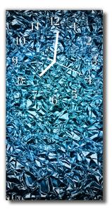 Ceas de perete din sticla vertical Film de albastru