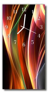 Ceas de perete din sticla vertical Linii de culoare art abstractizare