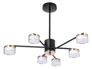Lustră LED pe tijă 6xLED/10W/230V 3000-6500K d. 59 cm auriu/negru
