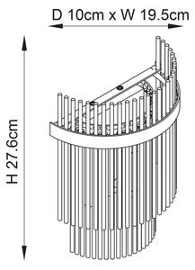 Aplică Endon 99168 MARIETTA 1xE14/6W/230V alamă/transparent