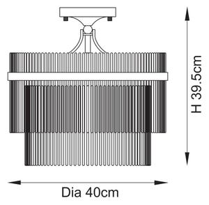 Lustră aplicată Endon 112575 MARIETTA 3xE14/7W/230V alamă/transparent