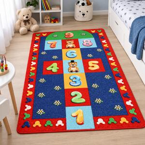 Covor Copii, Antiderapant, Sotron Hopscotch, Multicolor Multicolor, Dreptunghi, 100 x 150