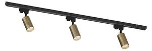 Zuma Line 3552 - Spot TUBE pentru șină, 3xGU10/35W/230V, negru/auriu