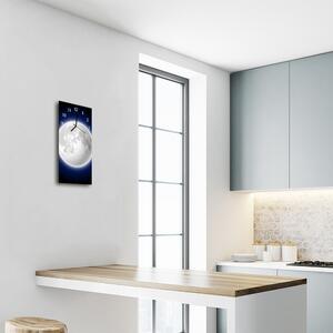 Ceas de perete din sticla vertical Universul Cosmos luna de culoare