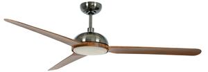 Ventilator de tavan Unione cu lumină, nichel/koa, silențios - Beacon Beacon Lighting, Unione, reglabil, Lemn, Camera de zi, Plastic