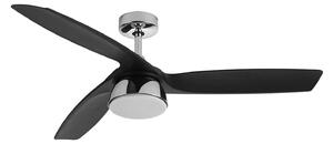 Ventilator de tavan cu LED Bronx DC, silențios, 132 cm, CCT - Beacon Beacon Lighting, Bronx, reglabil, Negru, Camera de zi, Plastic, Modern