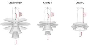 Forestier - Gravity 2 Lustră Pendul Golden
