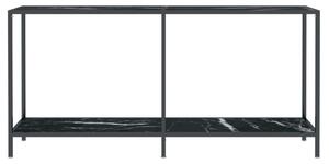 Masă consolă,negru, 160x35x75,5 cm, sticlă securizată