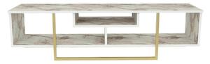 Comoda TV ASAL 150, bej/auriu, PAL melaminat, 150x35x40 cm