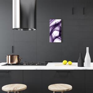 Ceas de perete din sticla vertical Art Abstracție violet