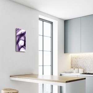 Ceas de perete din sticla vertical Art Abstracție violet