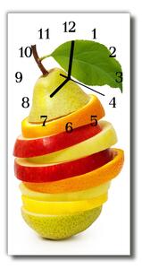 Ceas de perete din sticla vertical Bucătărie fructe de culoare