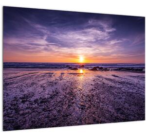 Tabloul cu plaja - apus de soare (70x50 cm)