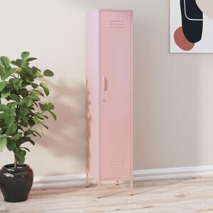 Dulap de vestiar, roz, 35x46x180 cm, oțel