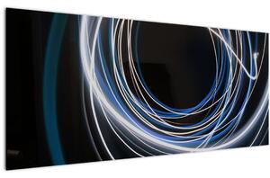 Tabloul cu linii albastre (120x50 cm)
