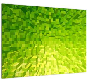 Tabloul cuburilor galbenverzui (70x50 cm)