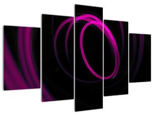 Tablou - linii violete (150x105 cm)