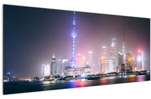Tabloul Shangai nocturn (120x50 cm)