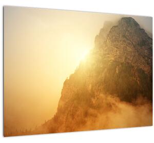 Tabloului muntelui în ceață (70x50 cm)