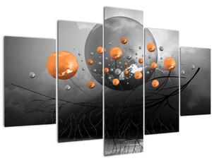 Tabloul cu bile portocalii (150x105 cm)