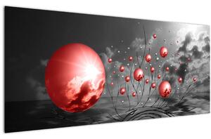 Tabloul bilelor roșii (120x50 cm)
