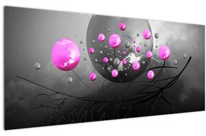 Tabloul cu bile roz (120x50 cm)