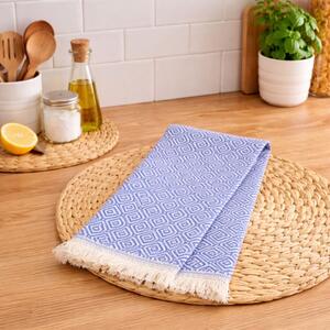 Prosop bucatarie bumbac 100% peshtemal, 30x50cm, Colored albastru