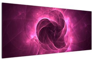 Tablou cu abstracțiune modernă în roz (120x50 cm)