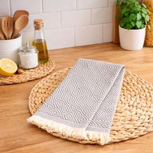 Prosop bucatarie bumbac 100% peshtemal, 30x50cm, Colored gri
