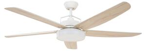 Ventilator de tavan Louisville cu lumină, alb, silențios - Beacon Beacon Lighting, Louisville, reglabil, Lemn, Camera de zi, Lemn