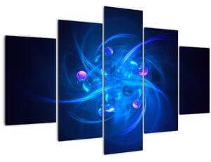 Tabloul modern cu abstracțiune albastră (150x105 cm)