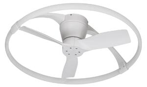 Ventilator de tavan Nepal cu LED-uri mini, cu aplicație, alb - Mantra Mantra Iluminación, Nepal Mini, reglabil, Alb, Camera de zi, Metal, Modern