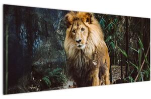 Tablou cu leu în natură (120x50 cm)