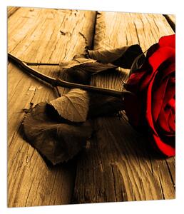 Tablou cu trandafir (30x30 cm)