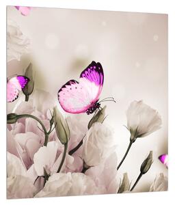 Tablou cu fluture (30x30 cm)