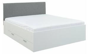 Pat Boston 545Dublu, Alb, 140x200, PAL laminat, Somiera patSomiera pat, 15x21x9cm